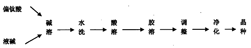 Preparation of white titanium pigment double action crystal seed from metatitanic acid