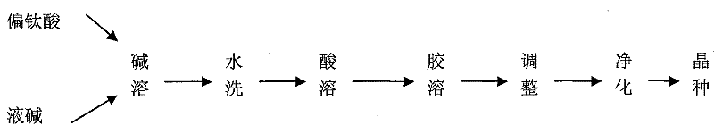 Preparation of white titanium pigment double action crystal seed from metatitanic acid