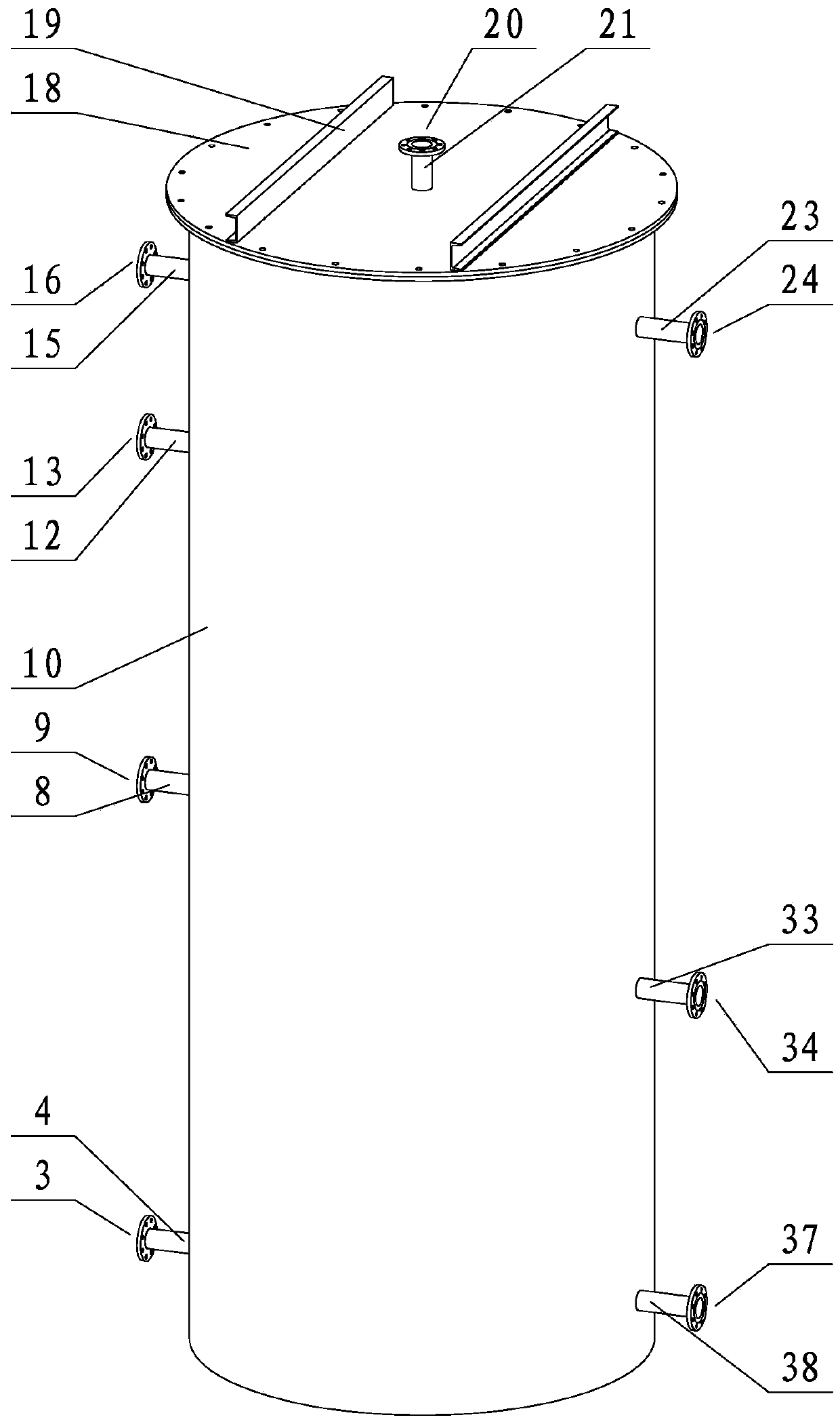 Double packing self-cleaning anaerobic expanded bed bioreactor