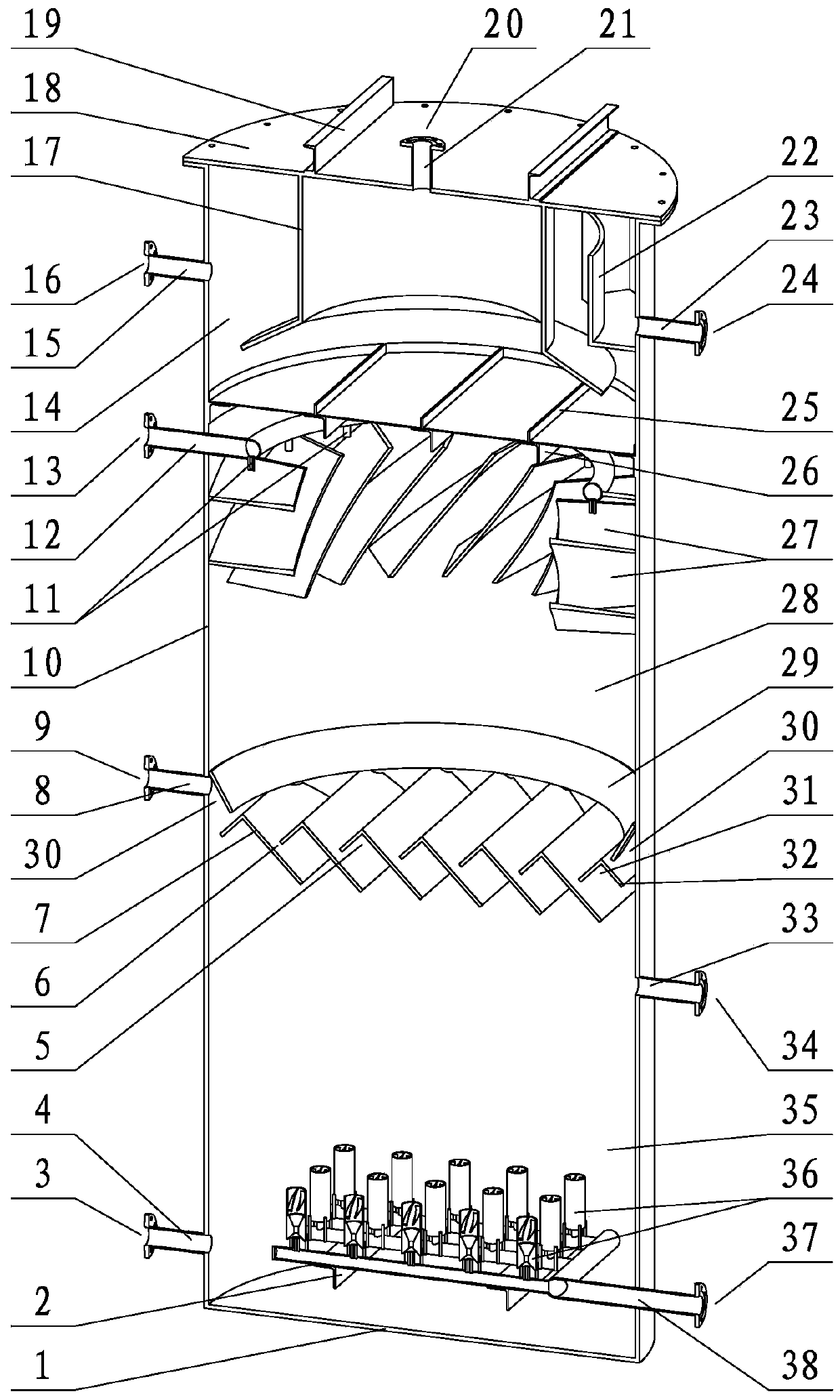 Double packing self-cleaning anaerobic expanded bed bioreactor