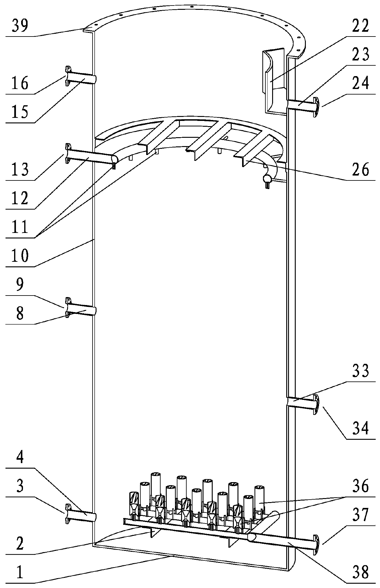 Double packing self-cleaning anaerobic expanded bed bioreactor