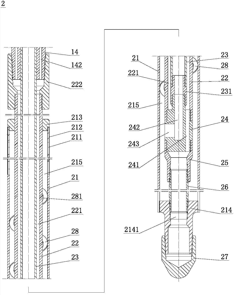 Sand-preventing gas-preventing integrated oil production device