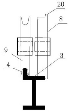 Light railway track, and track car track transfer device and method