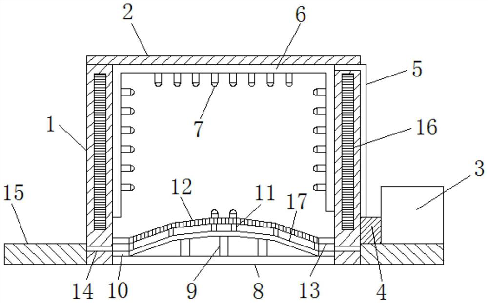 An easily adjustable dust removal device for a construction site