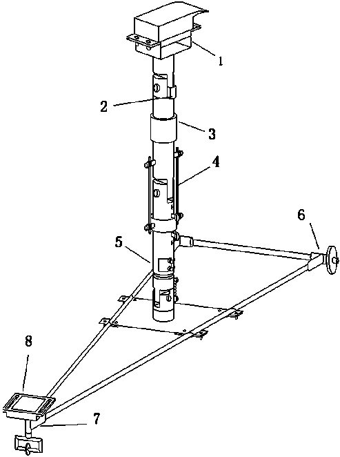 Auxiliary inspection car device for secondary lining quality