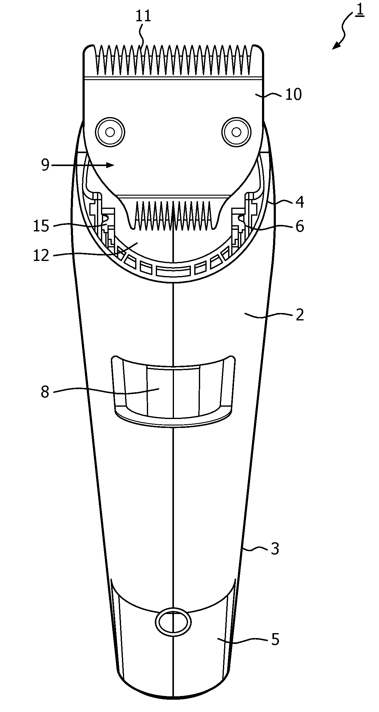 Device for trimming hair