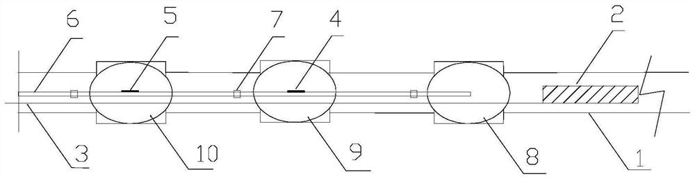 Segmented rapid hole sealing method for coal mine broken roof blasting drilling