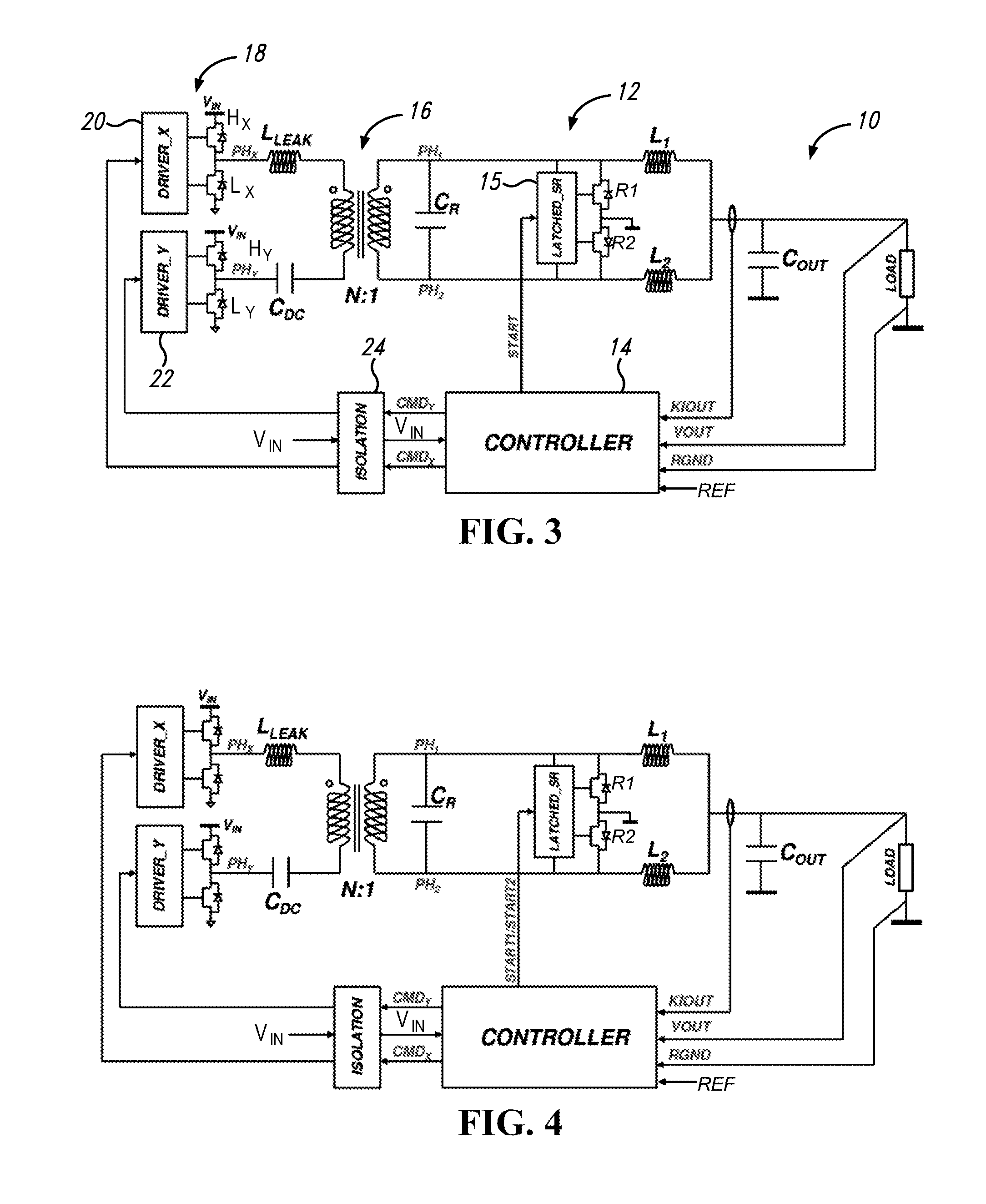 Method of feedback commanding a monophase resonant converter, a related monophase resonant converter and a polyphase resonant converter