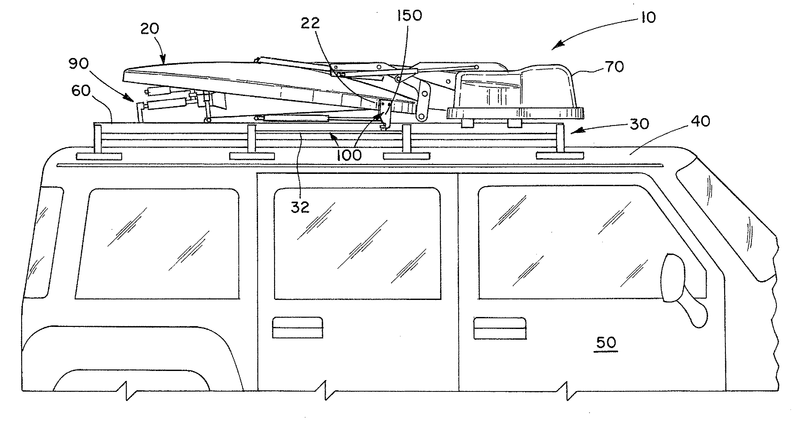 Stabilizing mechanism and method for a stowed mobile satellite reflector antenna