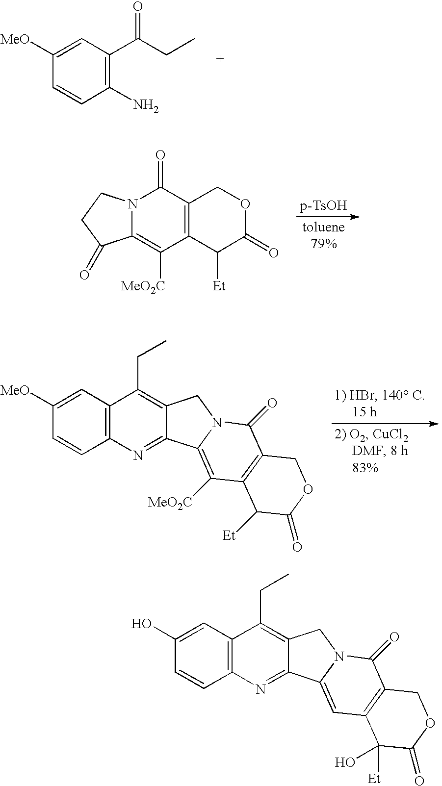 Method of synthesizing camptothecin-relating compounds