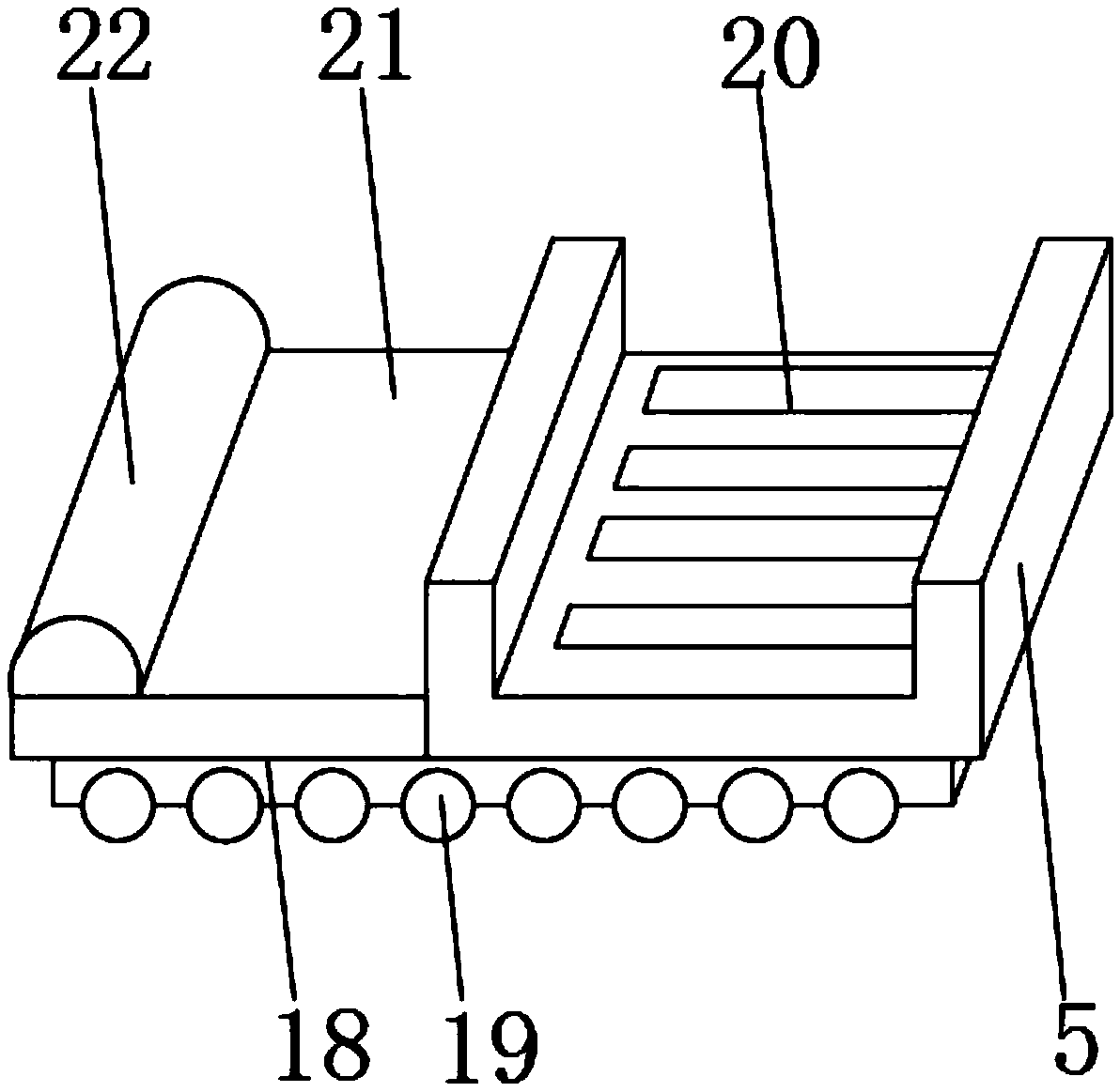 Sewing machine operating desk for bag production