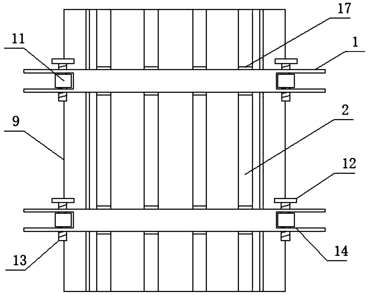 Composite material building typified formwork construction protective structure