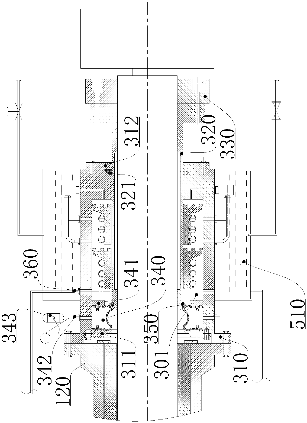 Closed type water-lubricating bearing system