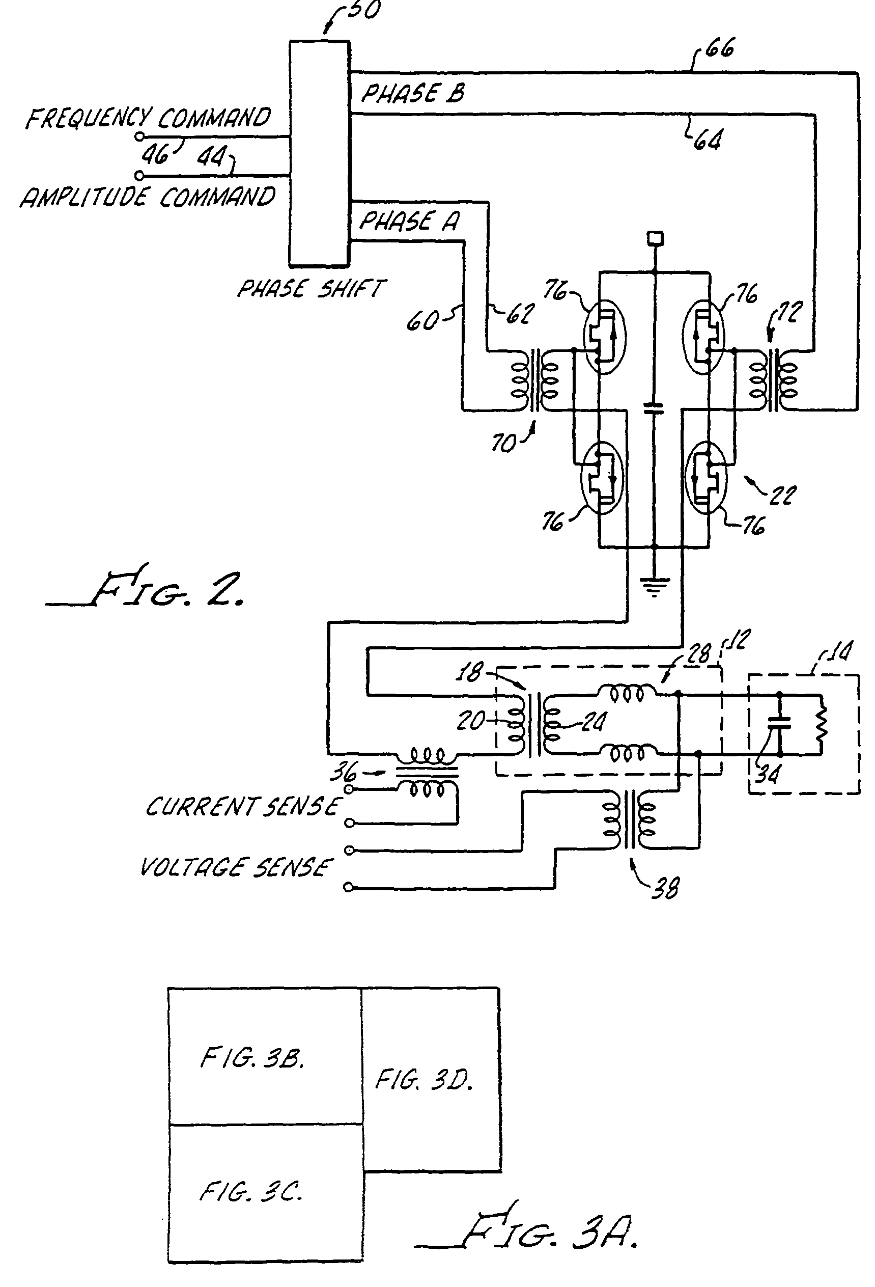 Resonant converter tuning for maintaining substantial constant phaco handpiece power under increased load