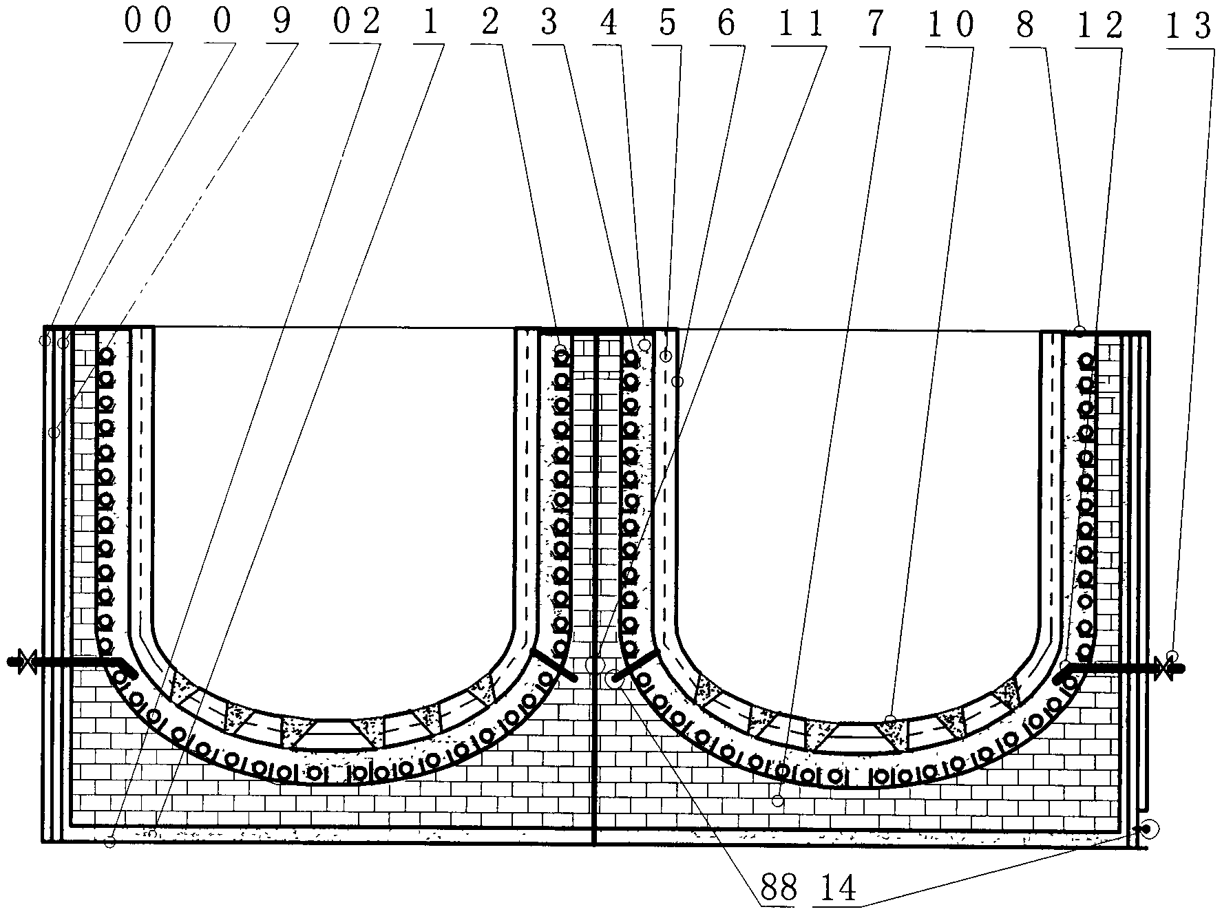 Energy-saving vacuum double cavity holding furnace