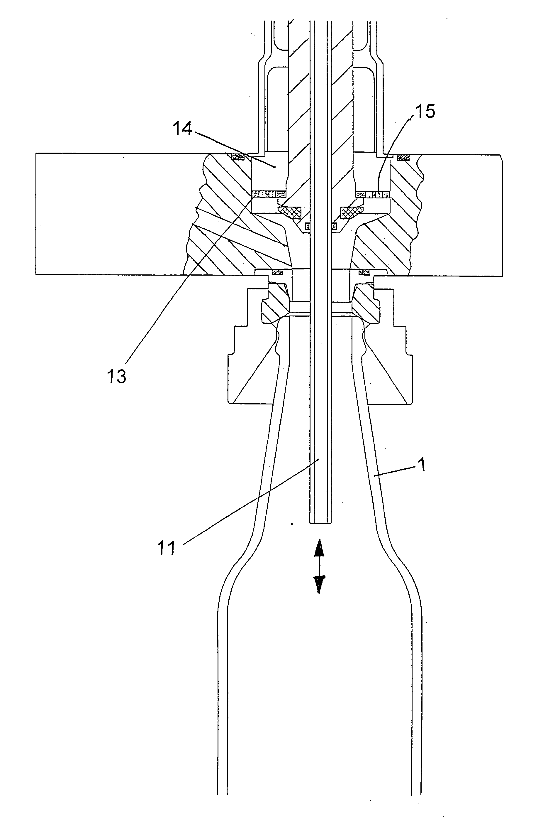 Beverage bottling plant for filling bottles with a liquid beverage material having a filling machine