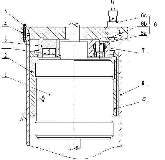 Rotor end surface temperature measuring device for traction type molecular pumps