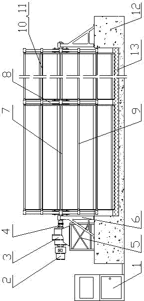 Flue-cured greenhouse seedling three-dimensional rotation automatic control device