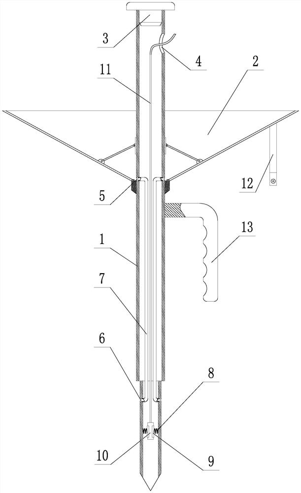 A high-density resistivity electrode suitable for open-pit iron mine stope