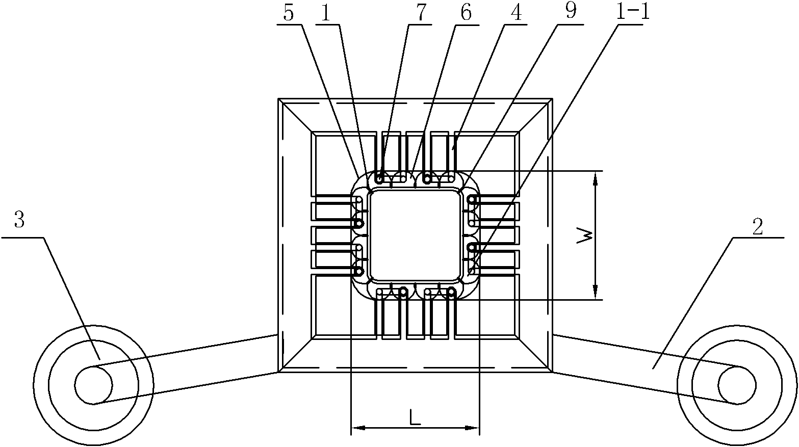 Square electromagnetic cold crucible for continuous melting and organizational control of polycrystalline silicon