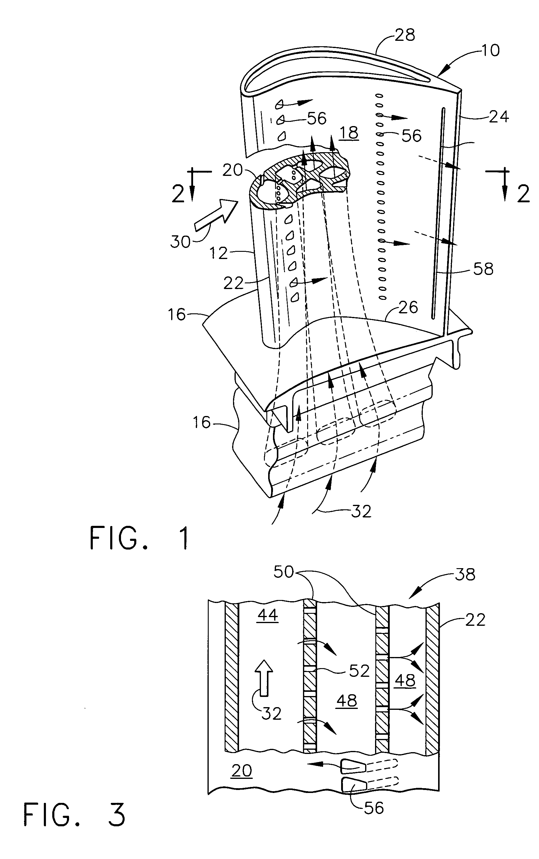 Parallel serpentine cooled blade