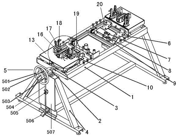 Welding tool clamp fixing and shaping metal structure bottom frame