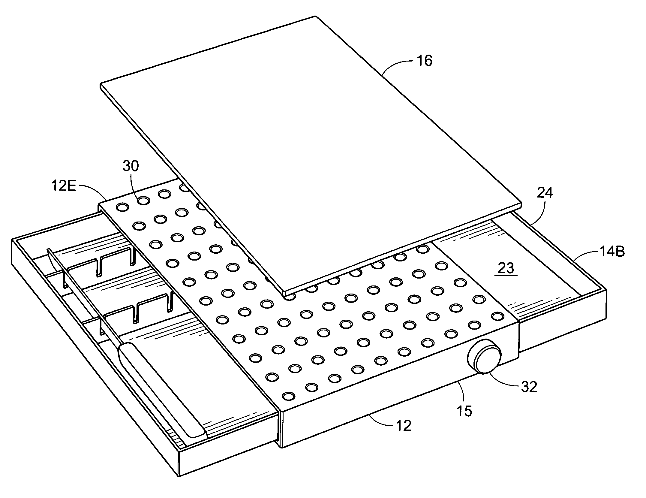 Combination food cutting, storage, and shredder apparatus