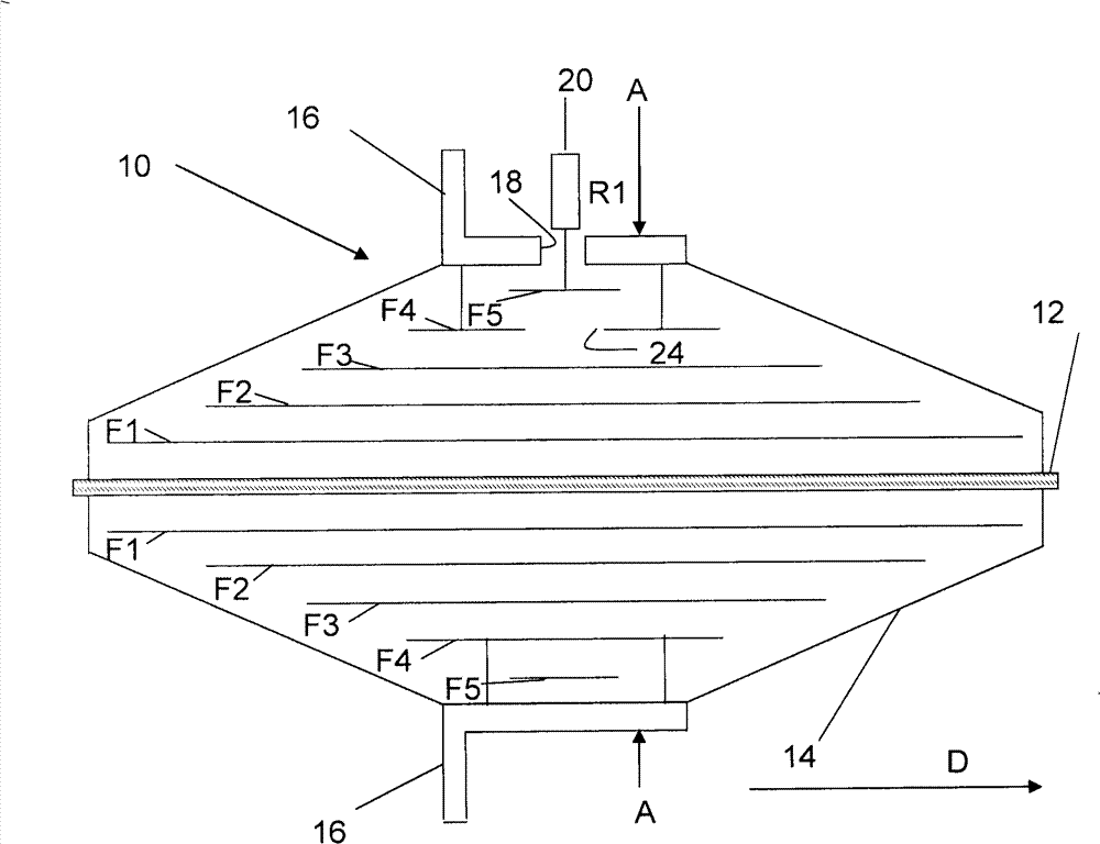 A bushing for a main high voltage conductor