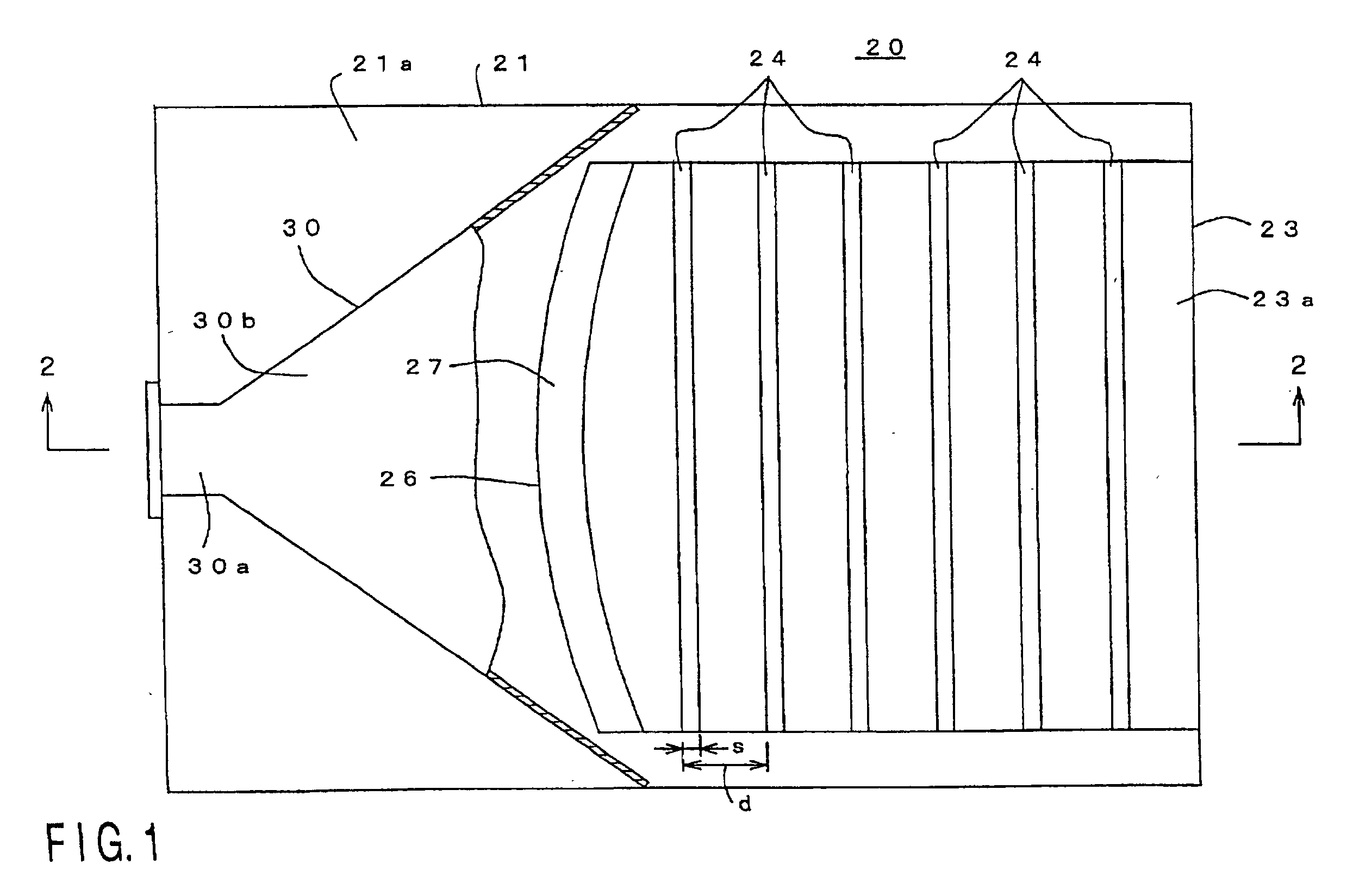 Dielectric leak wave antenna having mono-layer structure