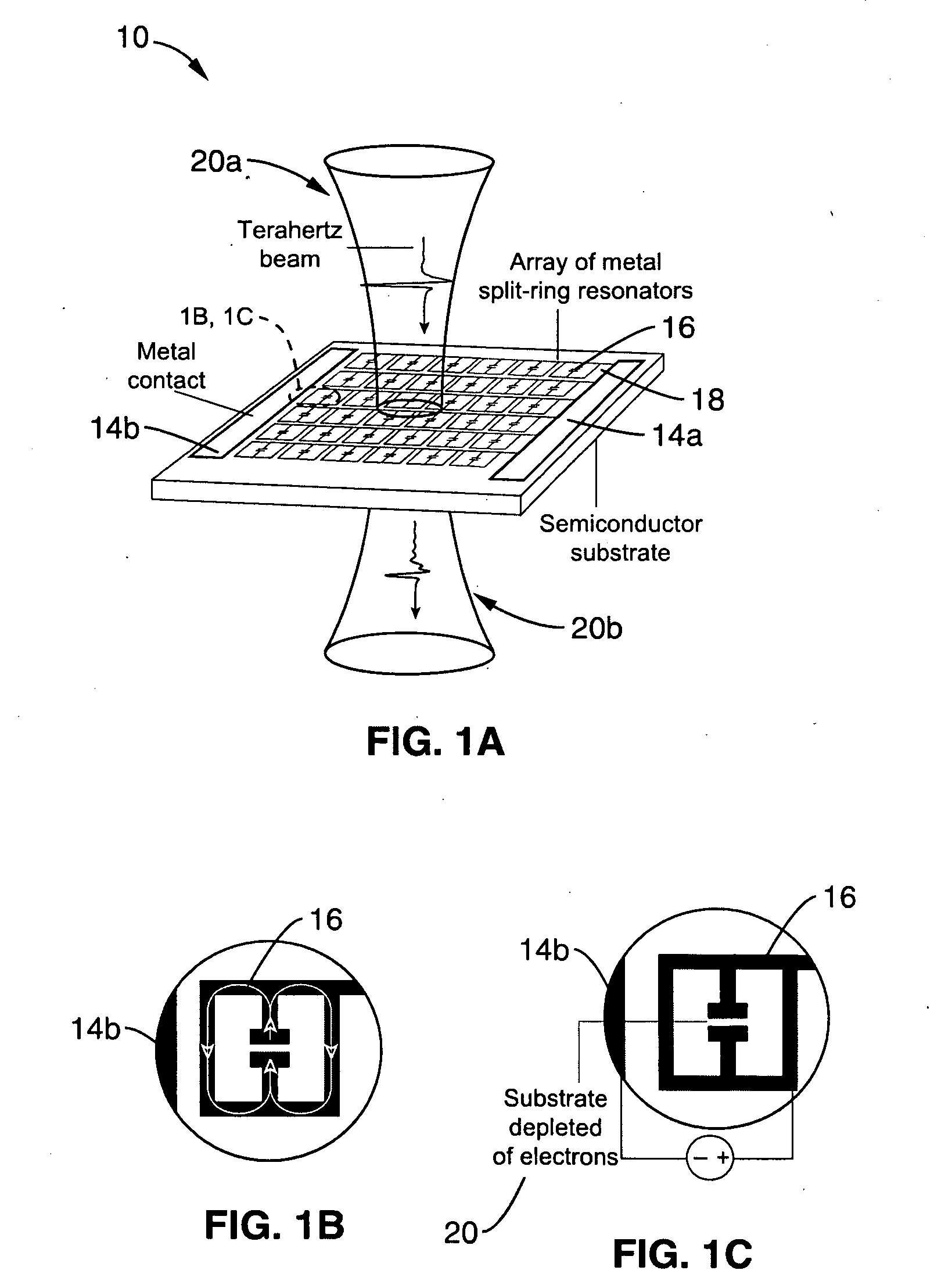 Active terahertz metamaterial devices