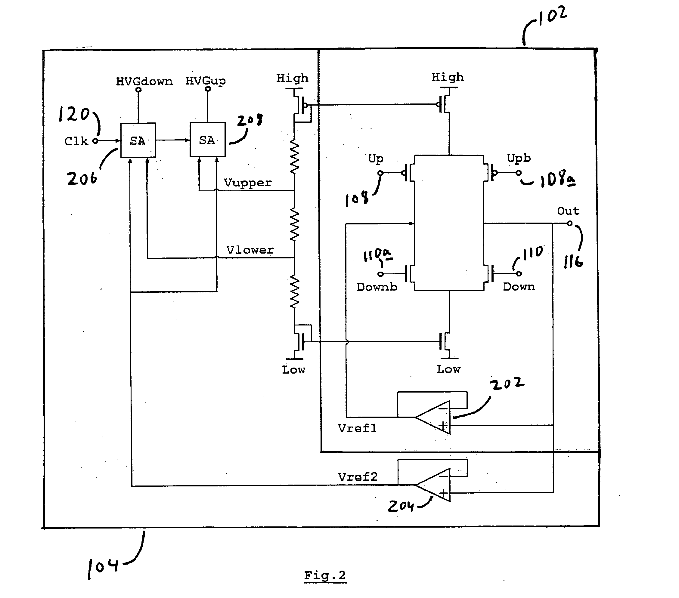 Device and method for increasing the operating range of an electrical circuit