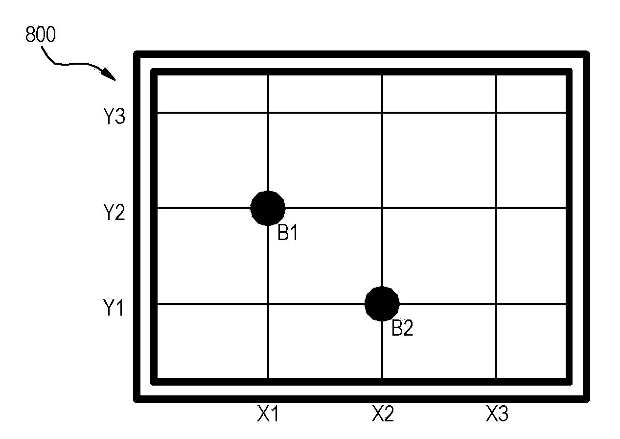 Method and device for determining positions of multi-touch of touch panel