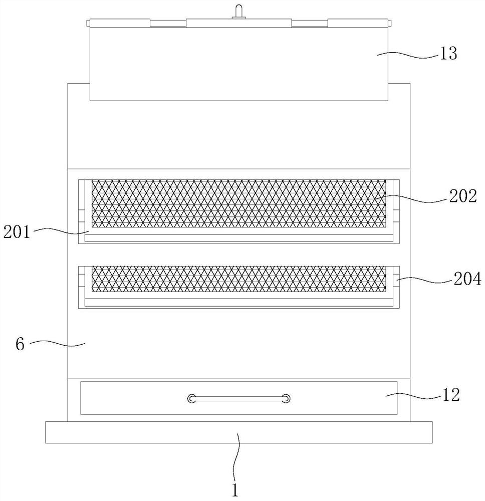 Multi-layer rockfill material screening device