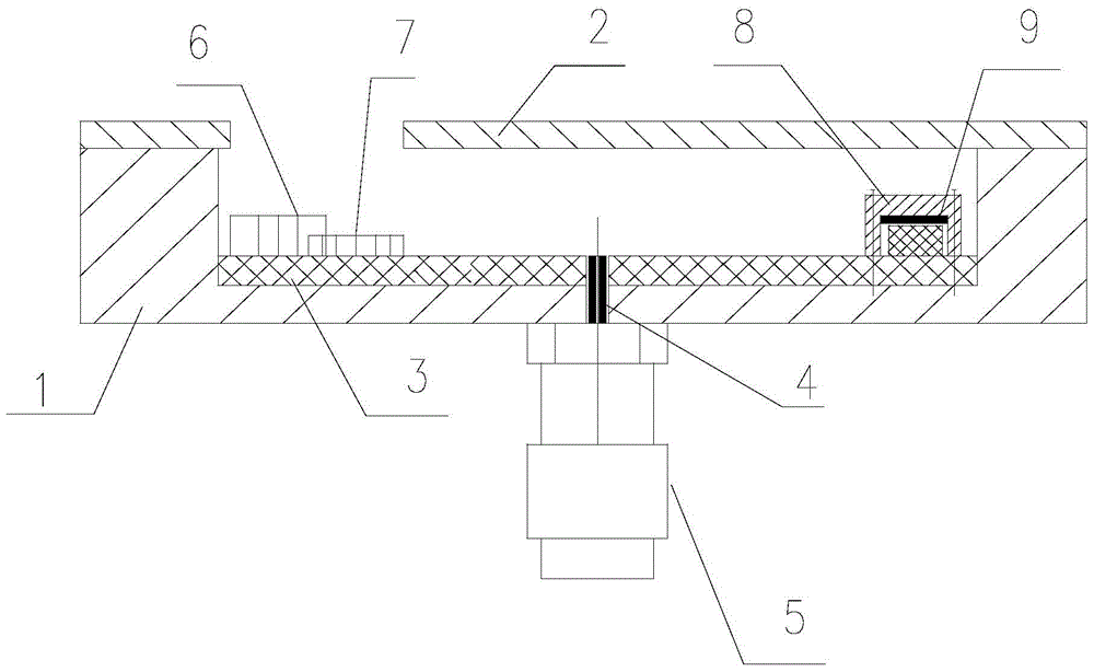 A transmitting component circuit and structure for an arrow-borne s-band phased array antenna