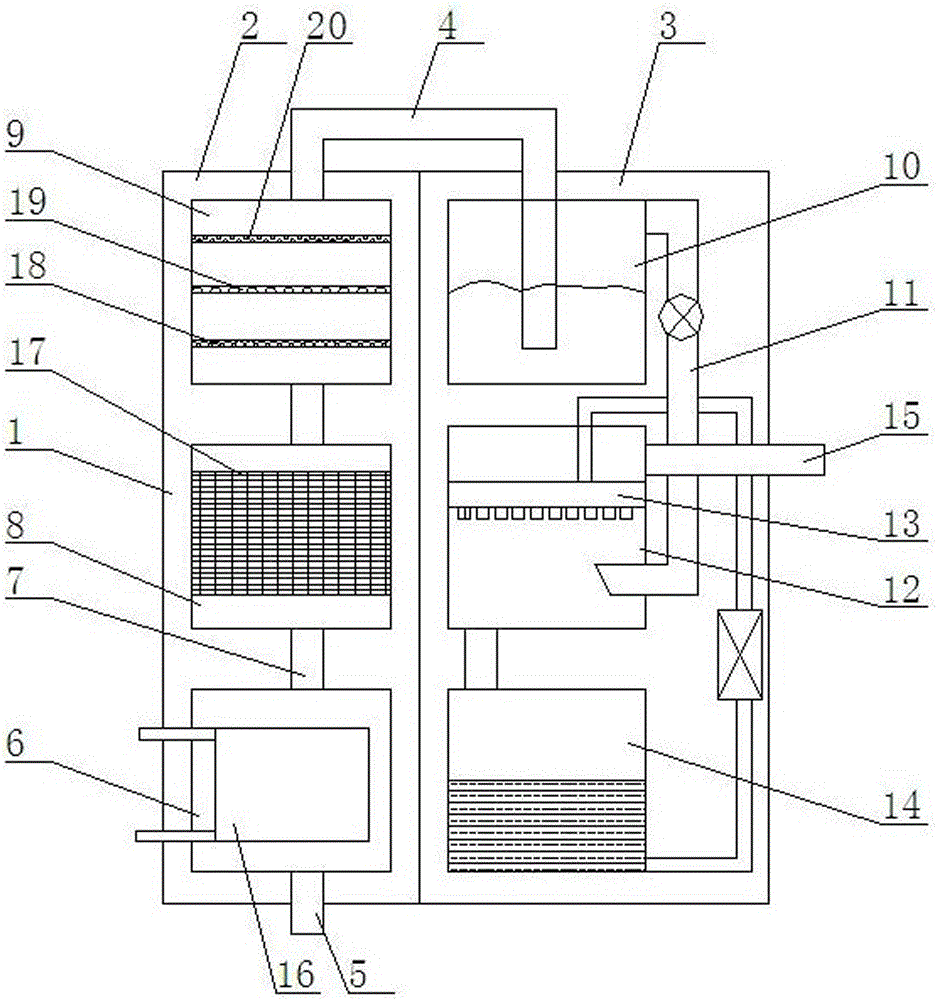 Efficient boiler flue gas treatment device