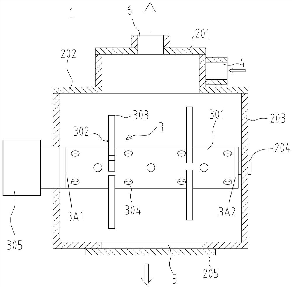 Storage device for preventing sludge from caking, and operation method