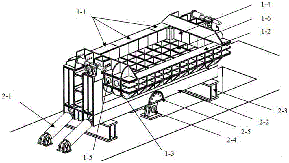 A bidirectional multi-angle intelligent flipping model test device and test method