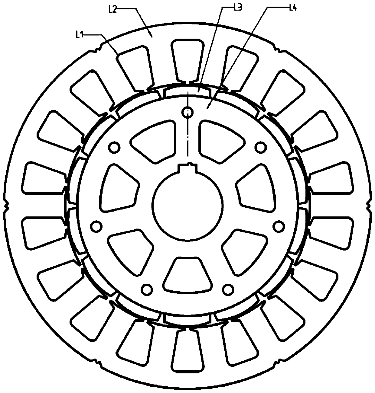 True fractional slot motor double-layer unequal turn winding design method