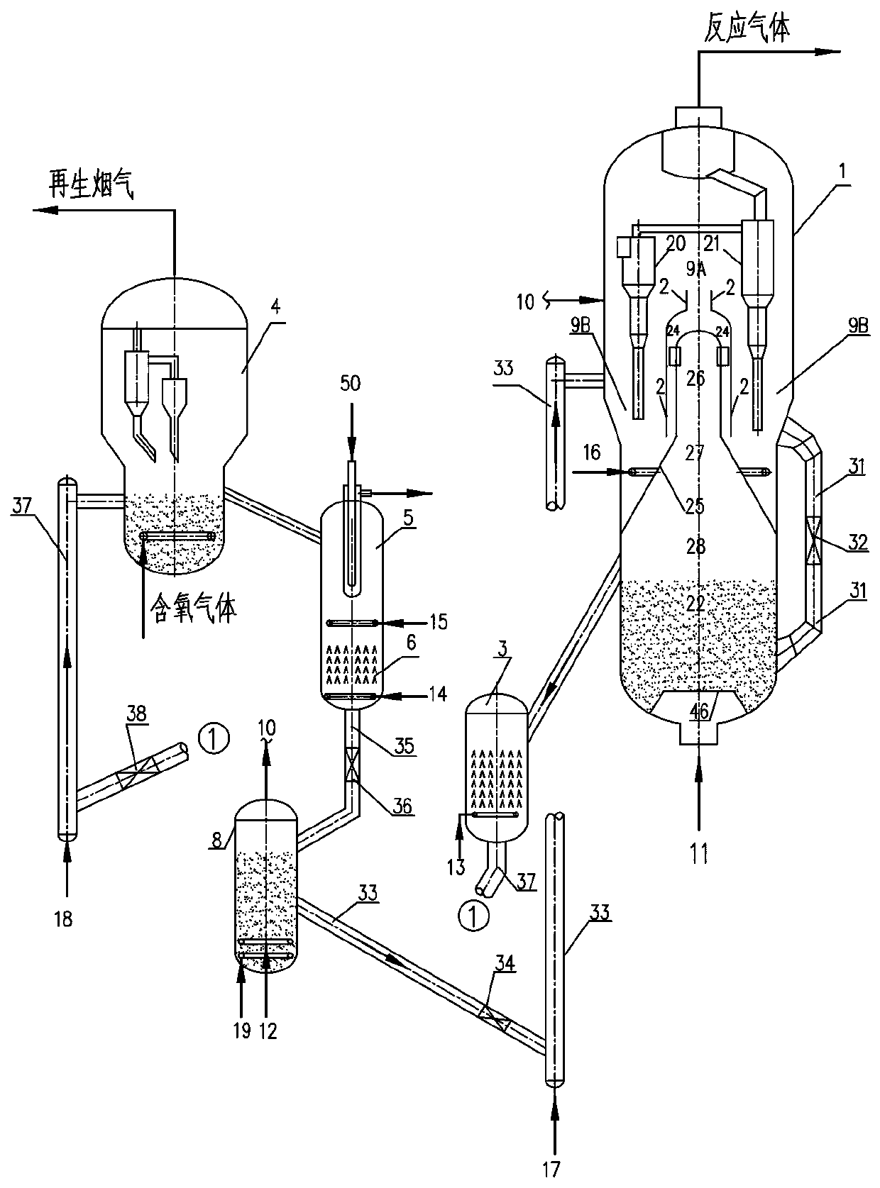 Method and device for improving selectivity of production of low-carbon olefin from methanol conversion