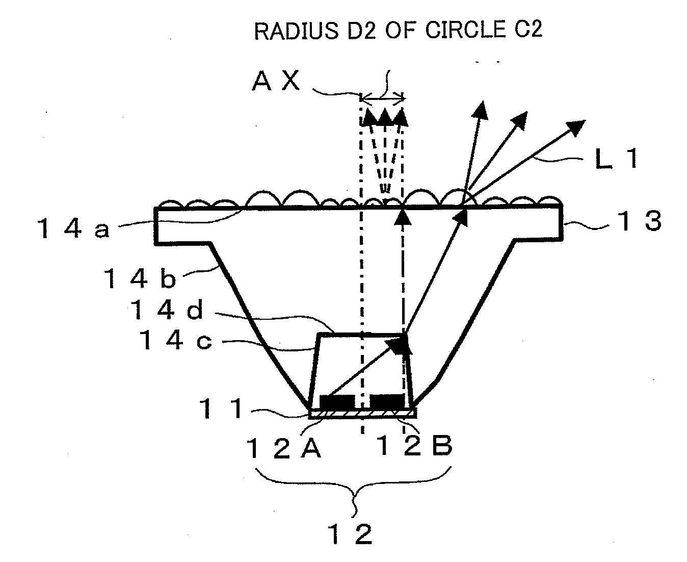 Lens-mounted light emitting unit