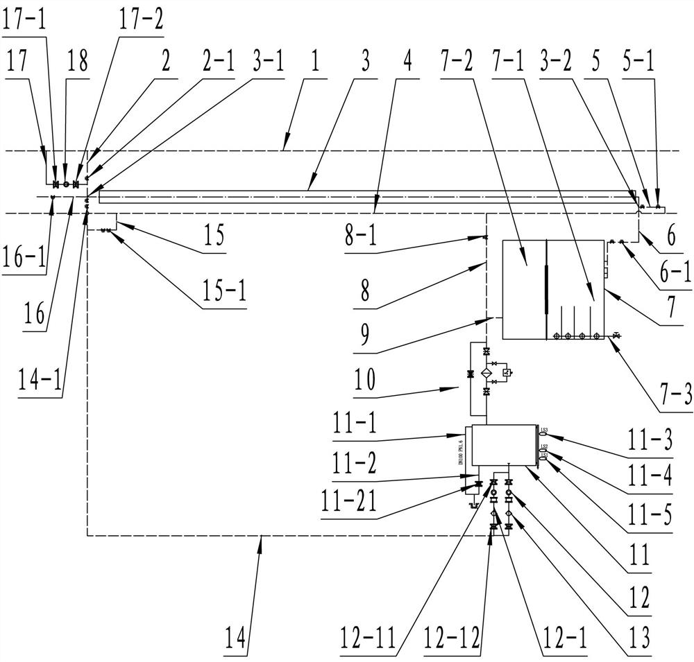 On-line self-circulation cleaning device for cooling conduit