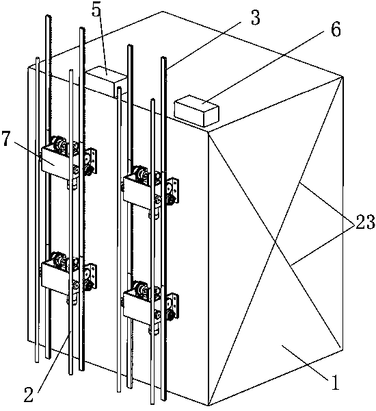 Safe transmission construction elevator