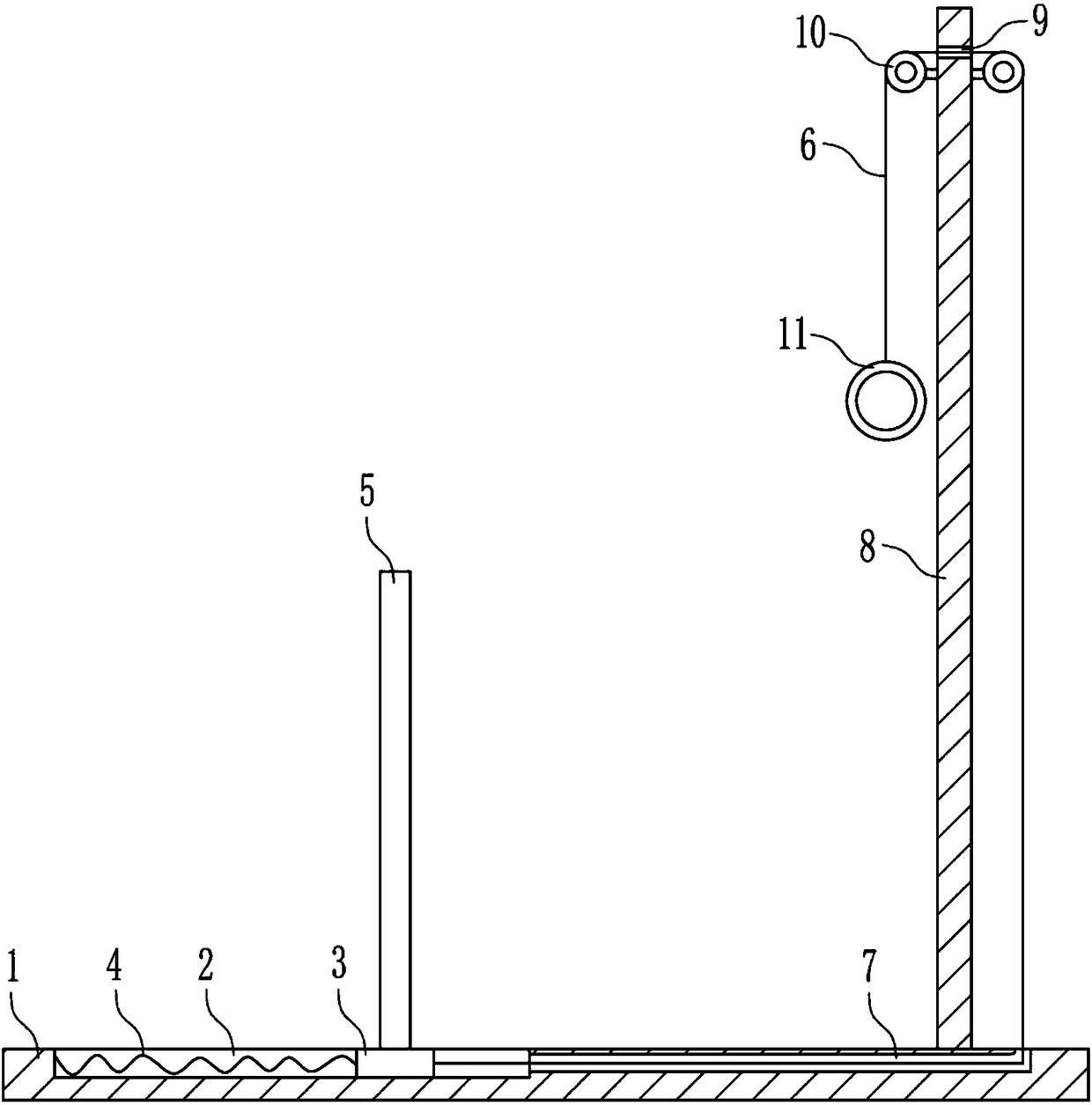 Waist pressing assisting device for sports dancing