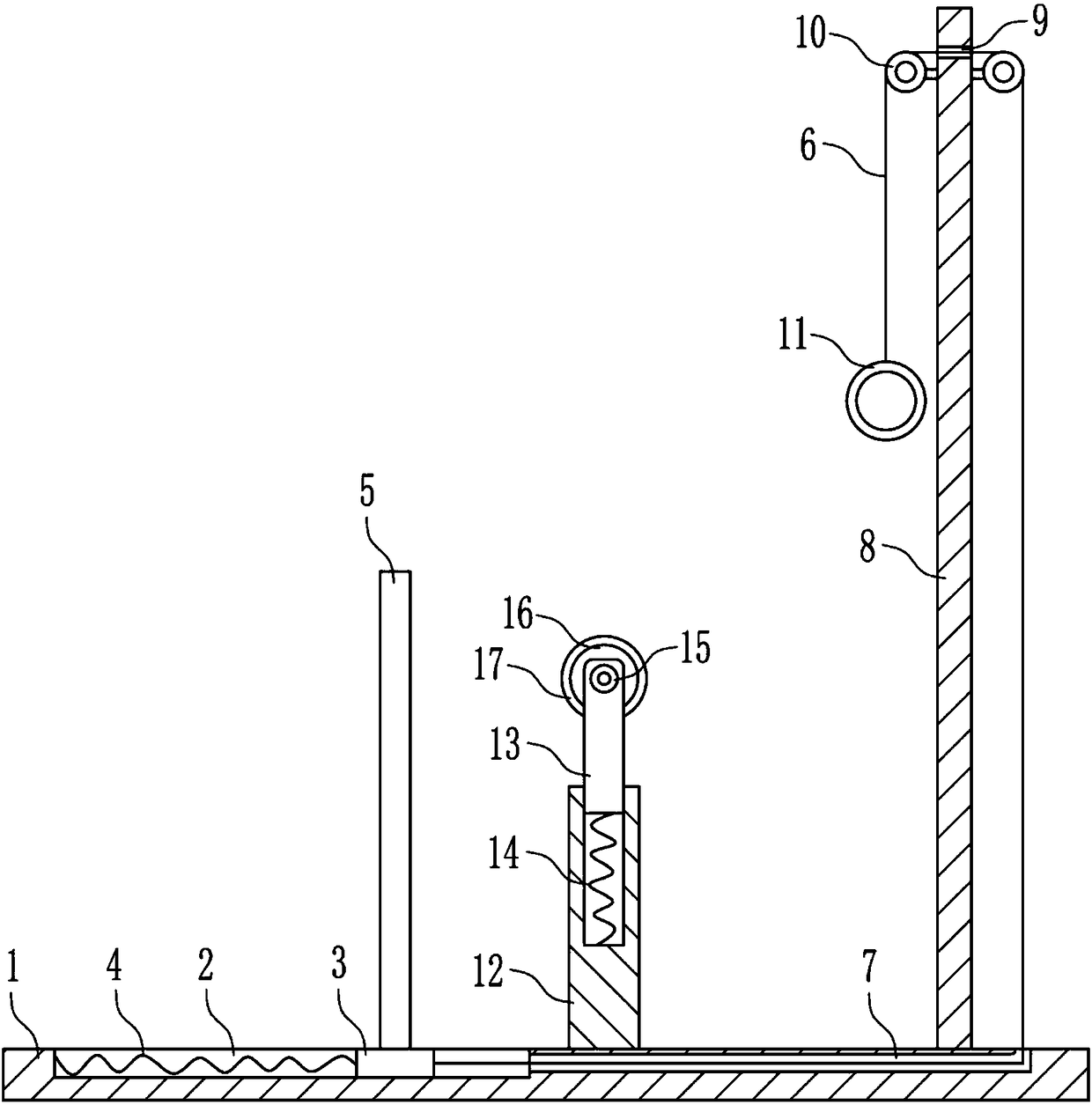 Waist pressing assisting device for sports dancing