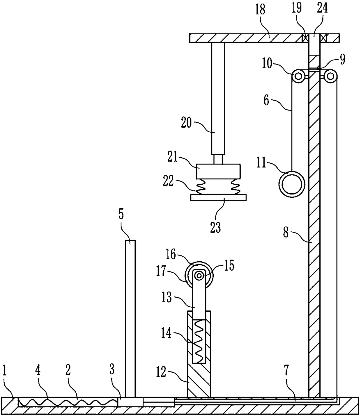 Waist pressing assisting device for sports dancing