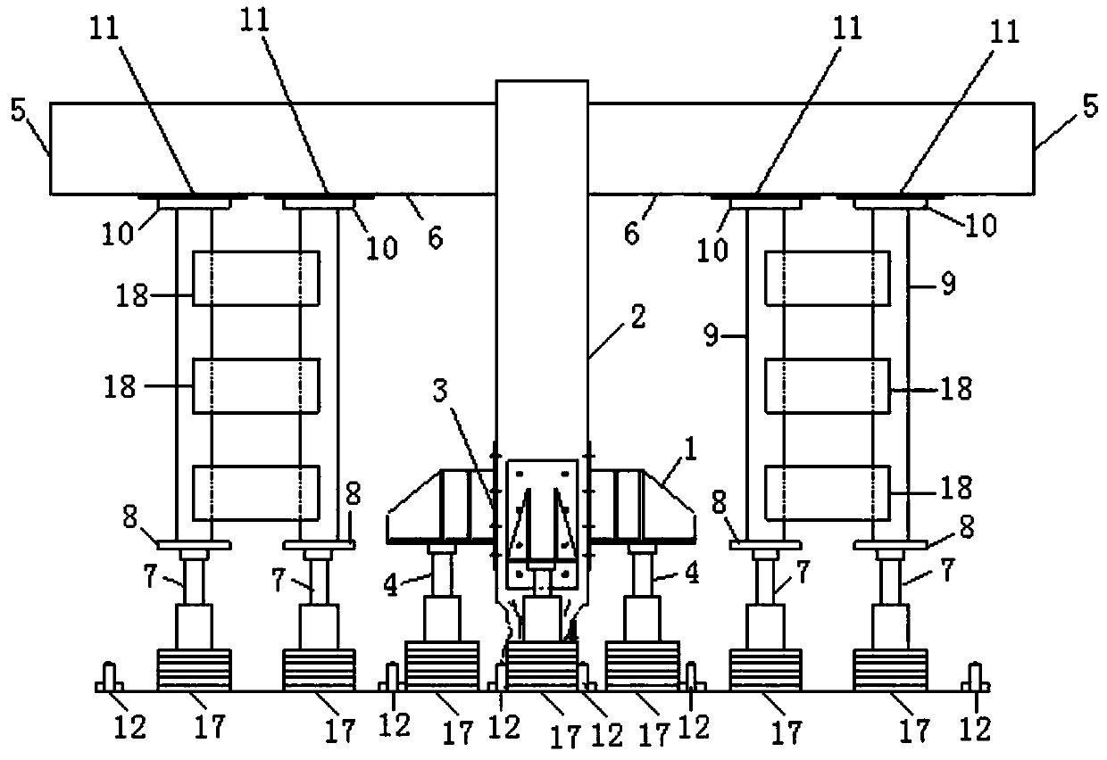 Jacking and reinforcing method for buckling reinforced concrete column