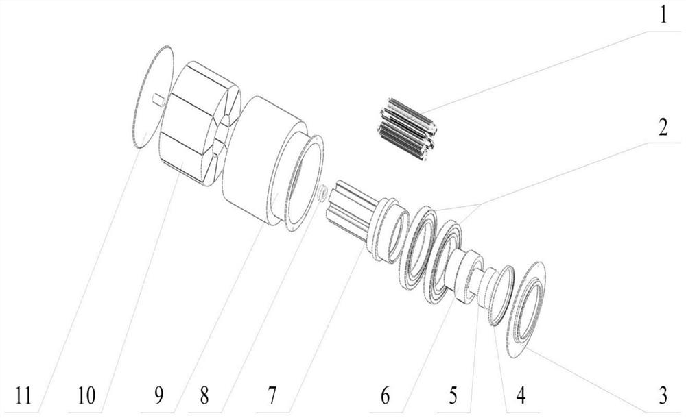 Self-charging integrated rotating machinery rotating speed sensor and rotating speed calculation method thereof