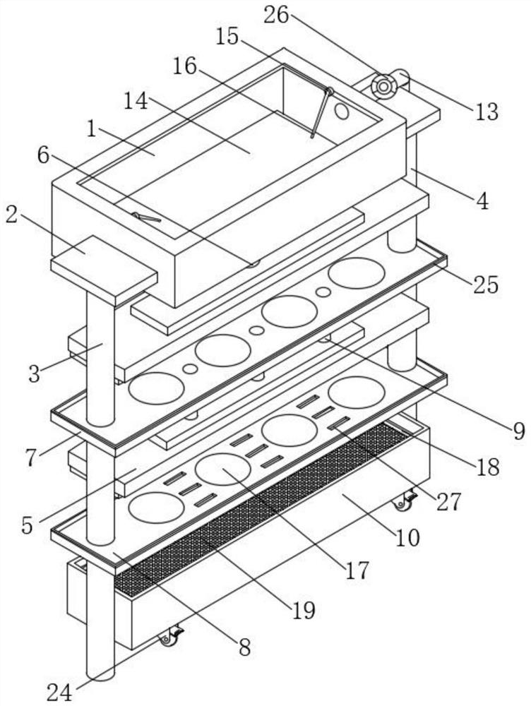 Campus landscape combined flower and plant planting device