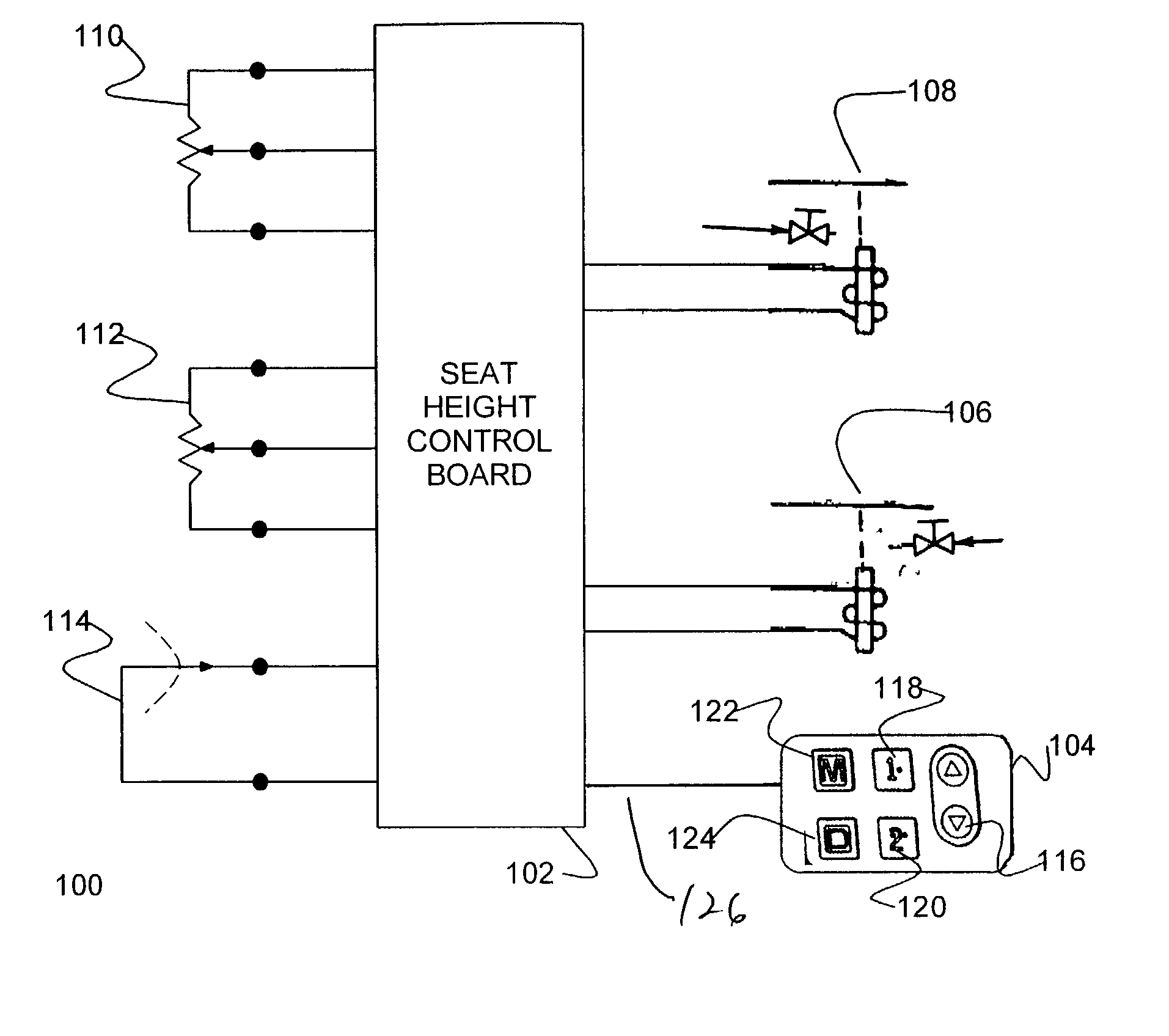 Truck seat height positioning system