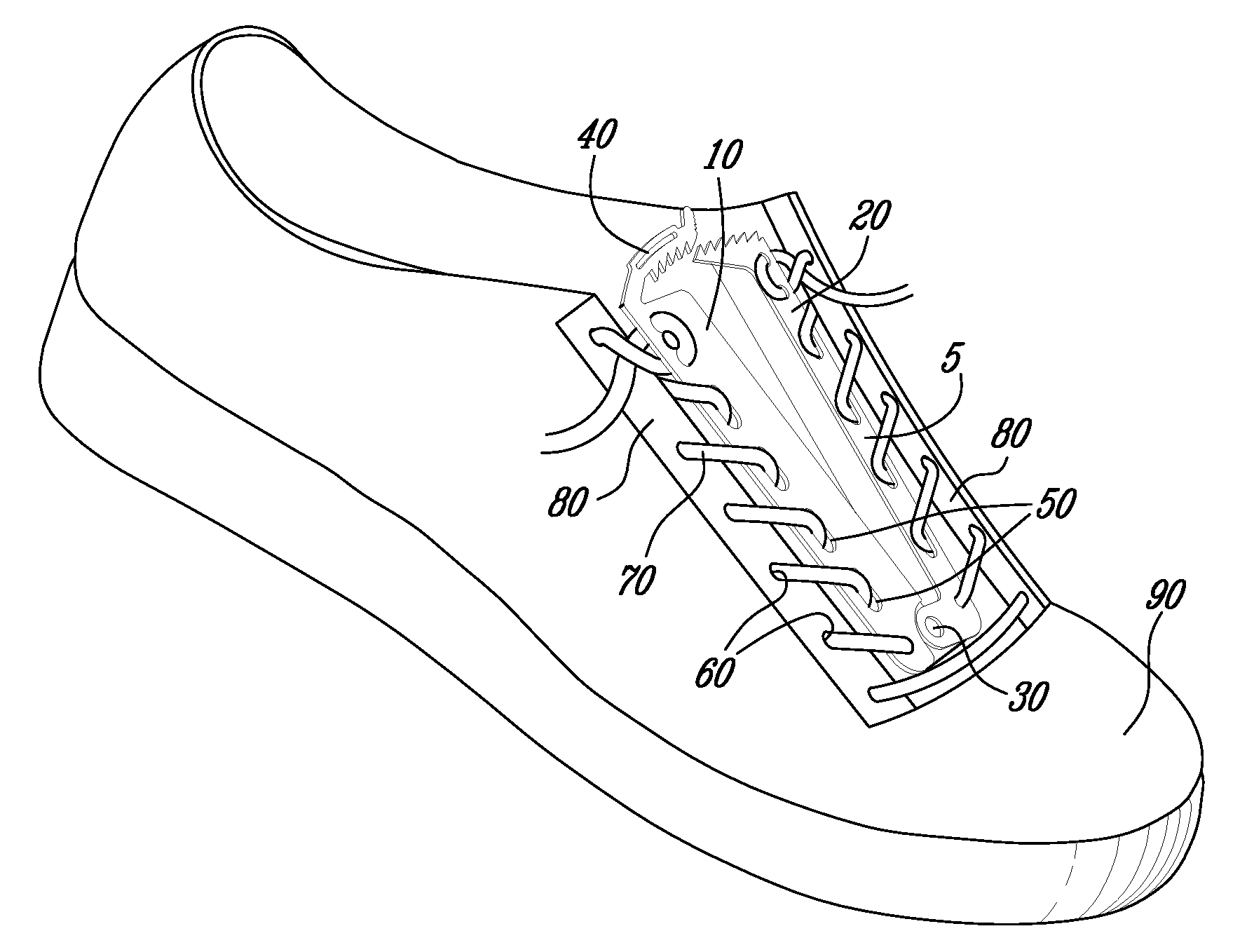 Laced garment closure